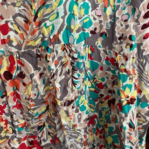 Chic Soul Womans Sleeveless Abstract Floral Top Blouse SZ‎ 1X Summer Beach Flowy - Picture 5 of 8